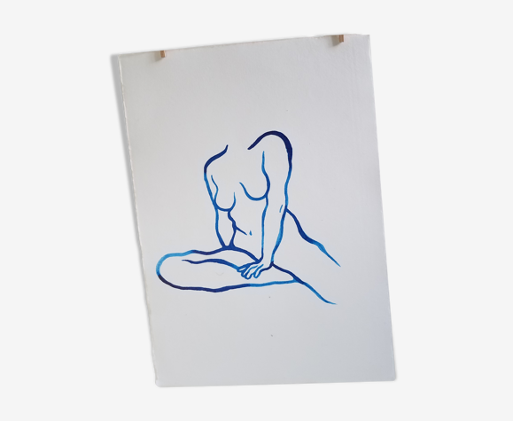 Laly corps à l'encre bleue