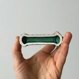 5 green ceramic knife holders with bamboo effect