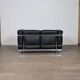 Canapé 2 places vintage Cassina LC2 par Charlotte Perriand et Le Corbusier