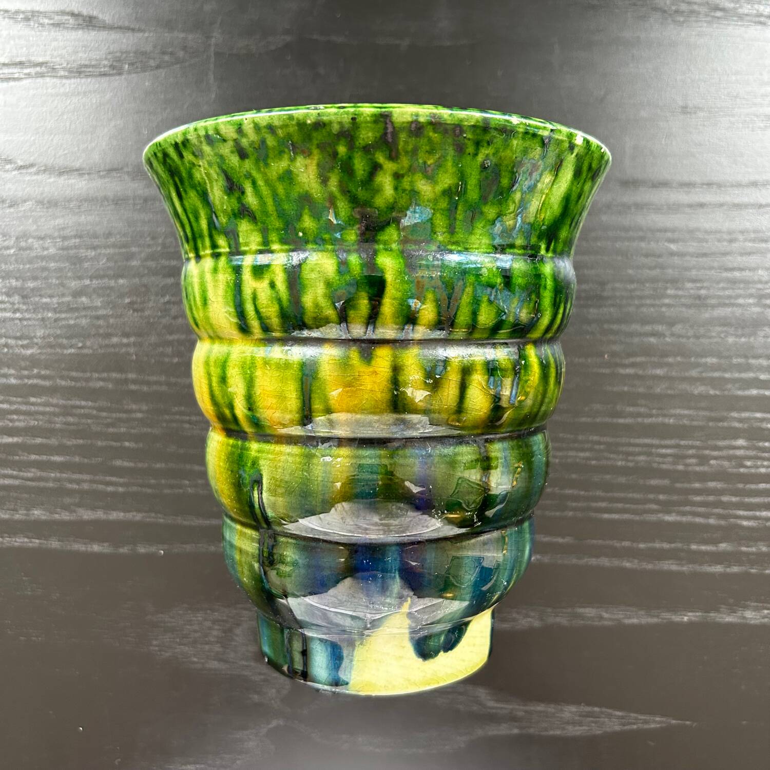 Green Vallauris vase