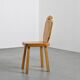 Set of six mountain-style wooden chairs, France, 1960
