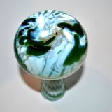 Murano? Modernist green filigree blown glass vase 1960
