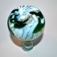 Murano? Modernist green filigree blown glass vase 1960