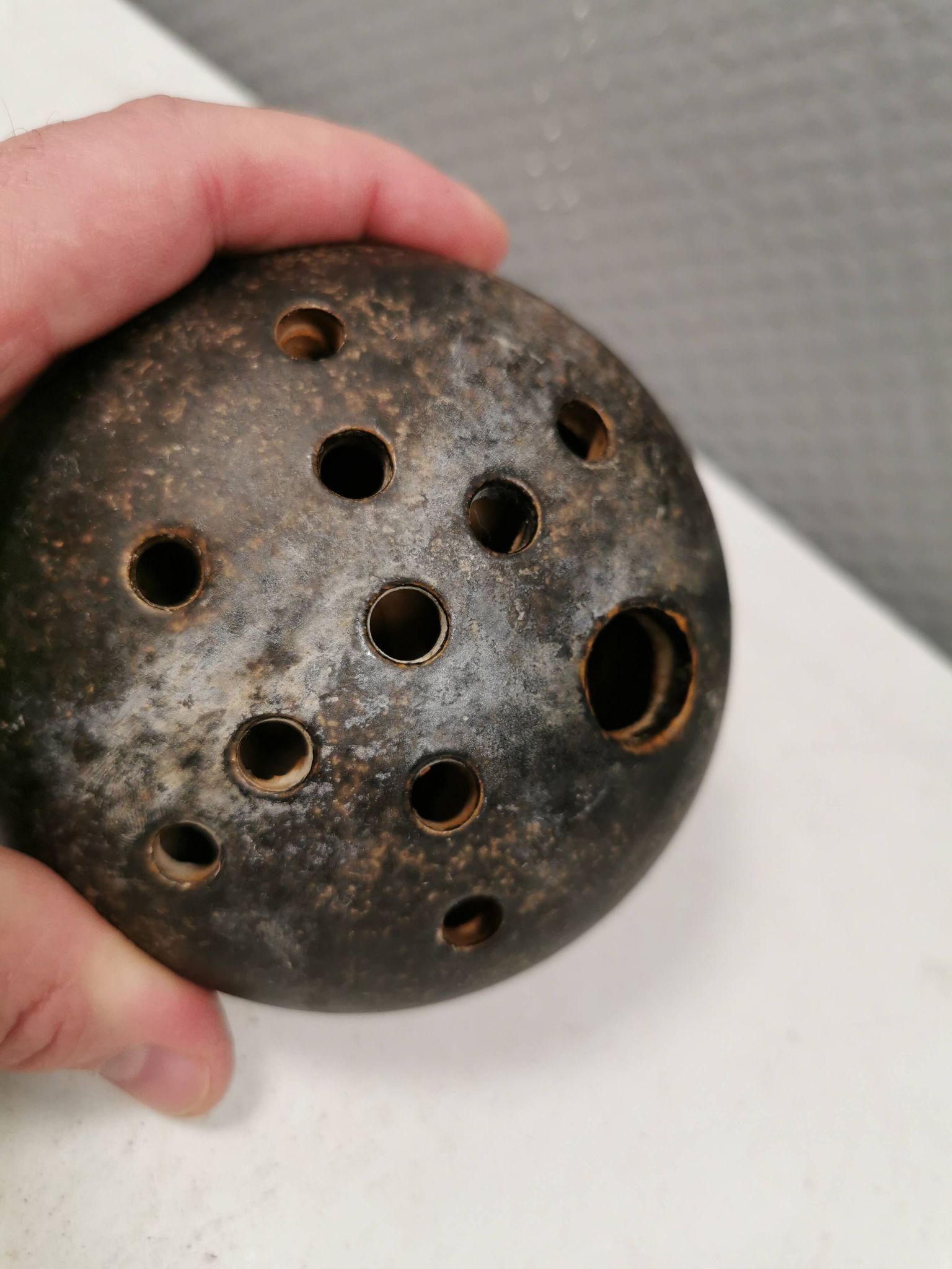 Delicious "mushroom" vase with several "holes"  Danmark 1980s