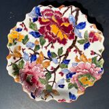 Flat plate in Gien with floral pattern