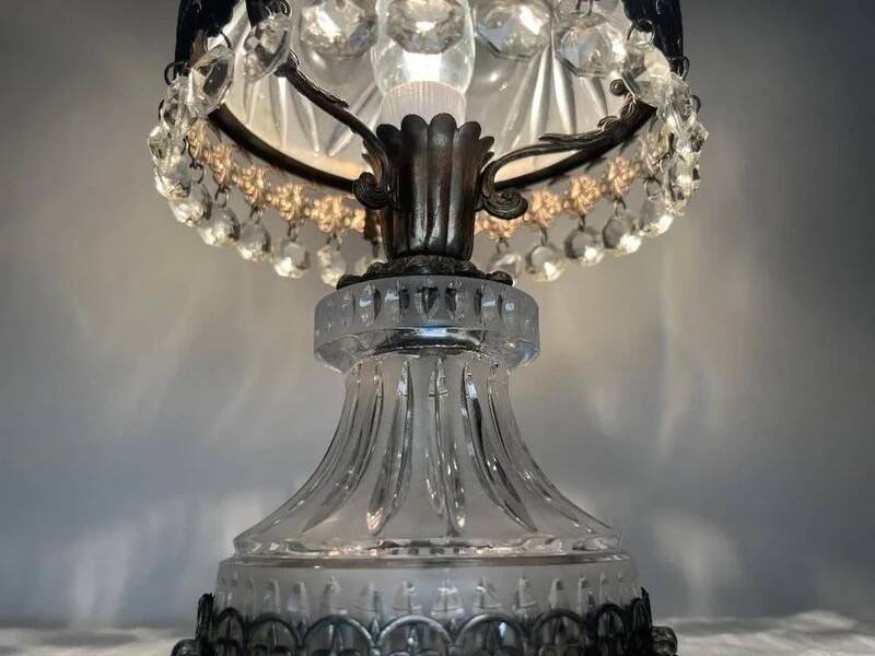 Lampe à poser en cristal taillé
