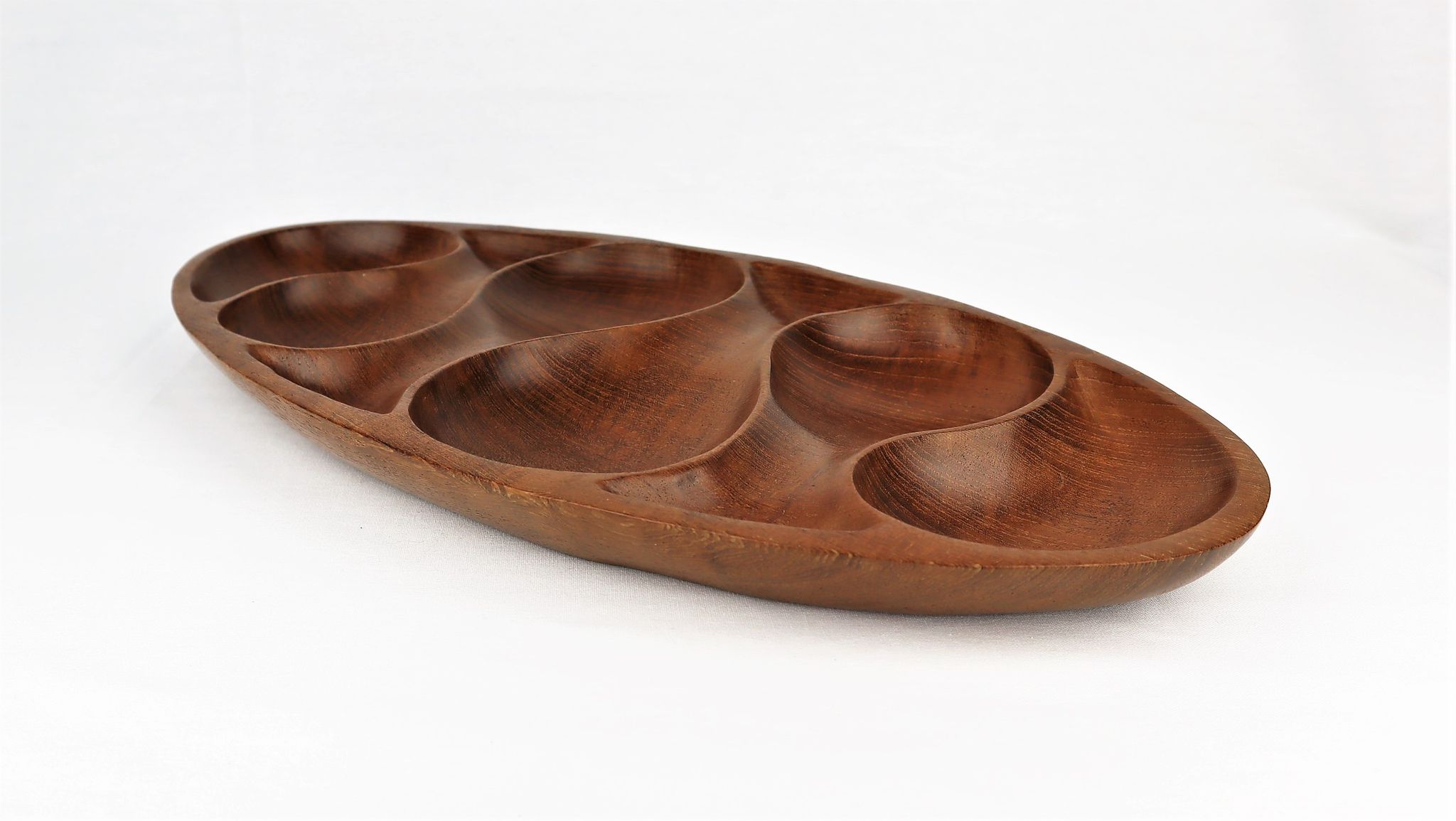 Plateau en teck Laur Jensen vintage 1960