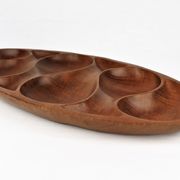 Plateau en teck Laur Jensen vintage 1960