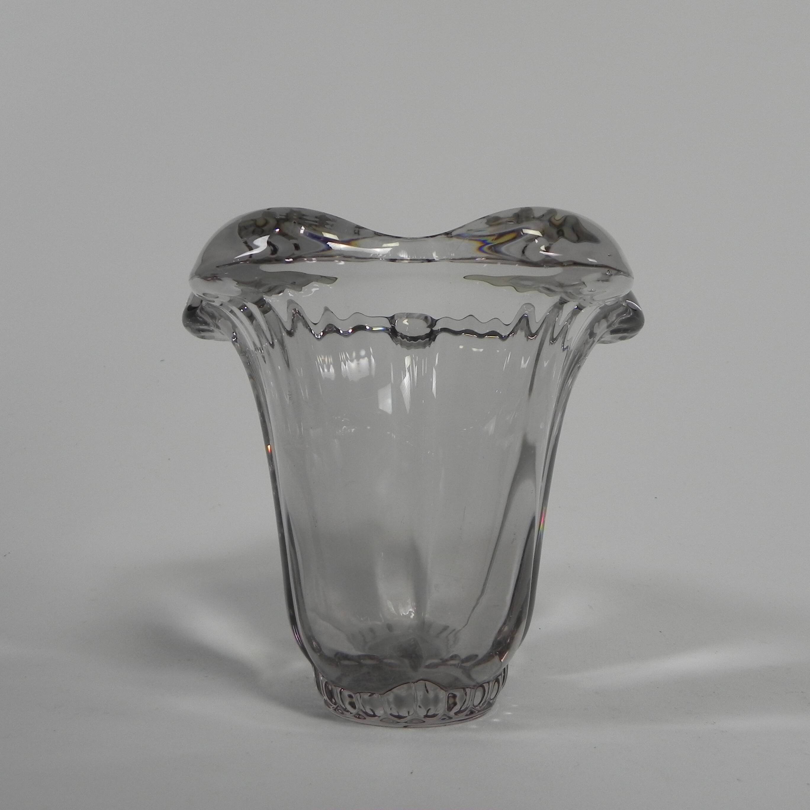 Thick-walled glass vase in Daum style, 1950s