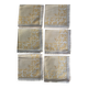 Lot de 6 serviettes à thé monogrammées en damassé