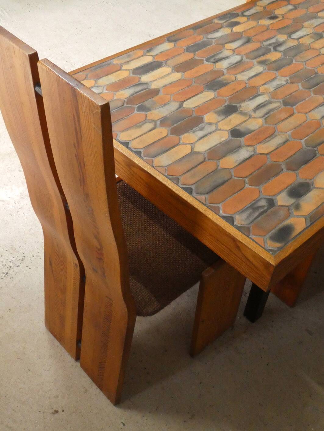stoneware dining table, 1970