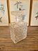 Rectangular whisky carafe made in France with geometric patterns.