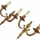 2 old Louis XVI style bronze wall lights