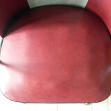 1960 Structure chrome tube - beech - two-tone leatherette Chair
