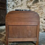 French Art Deco bedside table with a marble top, circa 1930.