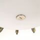 Art Deco 10-Light Round Varnished Metal Chandelier, Italy