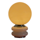 Lampe de table en verre blanc de style Space Age en forme de globe