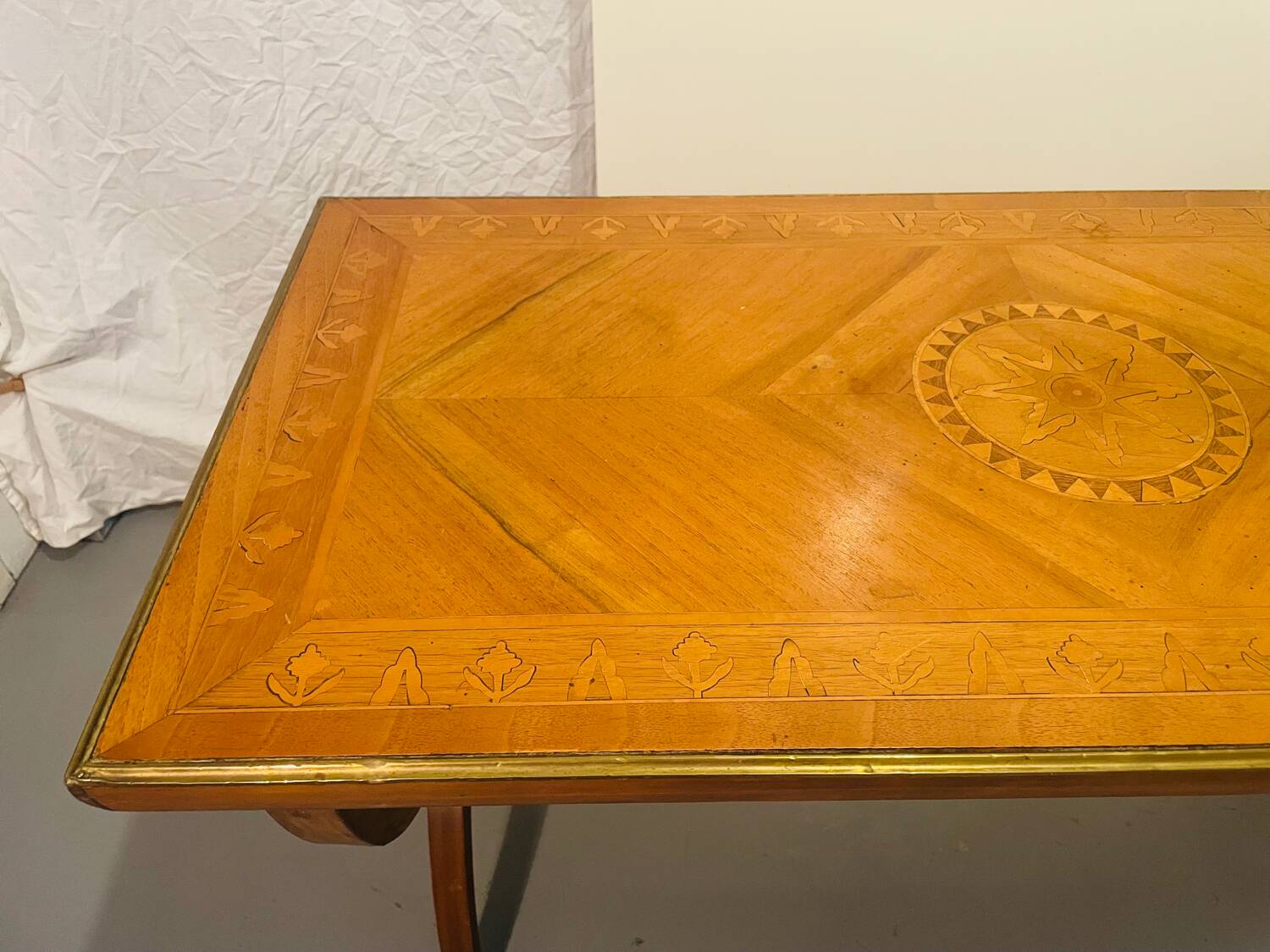 Neoclassical French Marquetry Coffee Table