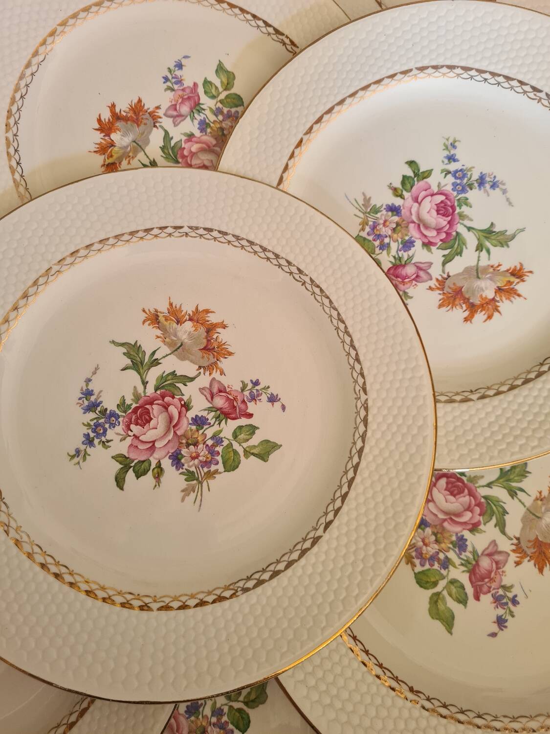 Amandinoise flowered dinner plates