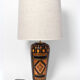 Straw marquetry lamp, 1920s.