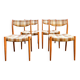 Chaises scandinaves tissu