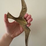 Envolée de 6 hirondelles en laiton doré