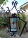 Large hall lantern in wrought iron and stained glass, early 20th century.