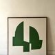 Large contemporary painting Green Forms Audrey Noel dated & signed
