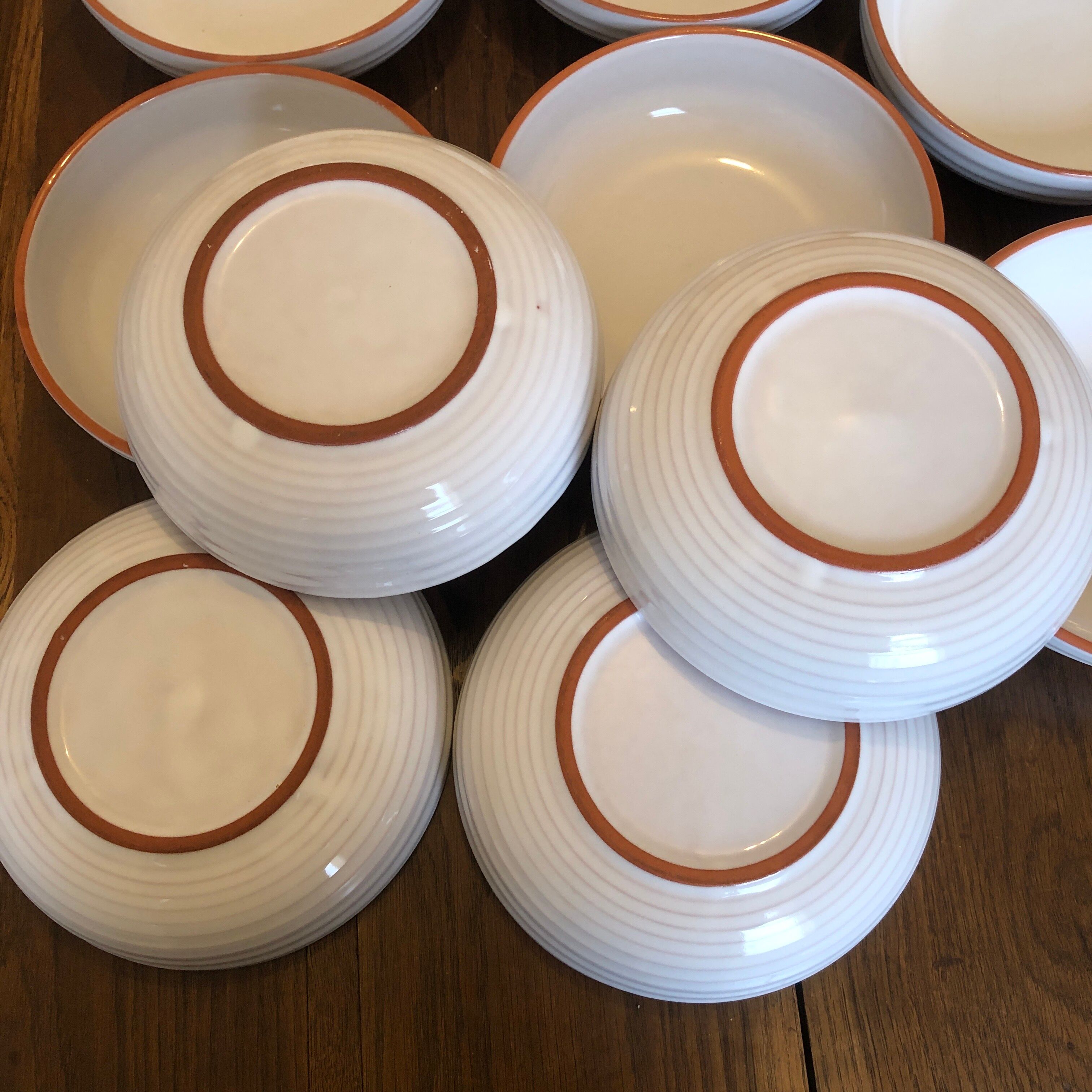 Set of 10 bowls or caps
