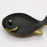 Bol/Mégotine Fish in Brass Mid-Century by Walter Bosse, Herta Baller, 1950s