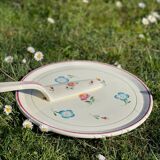 Vintage earthenware serving dish – Onnaing Earthenware Factory (Northern France)