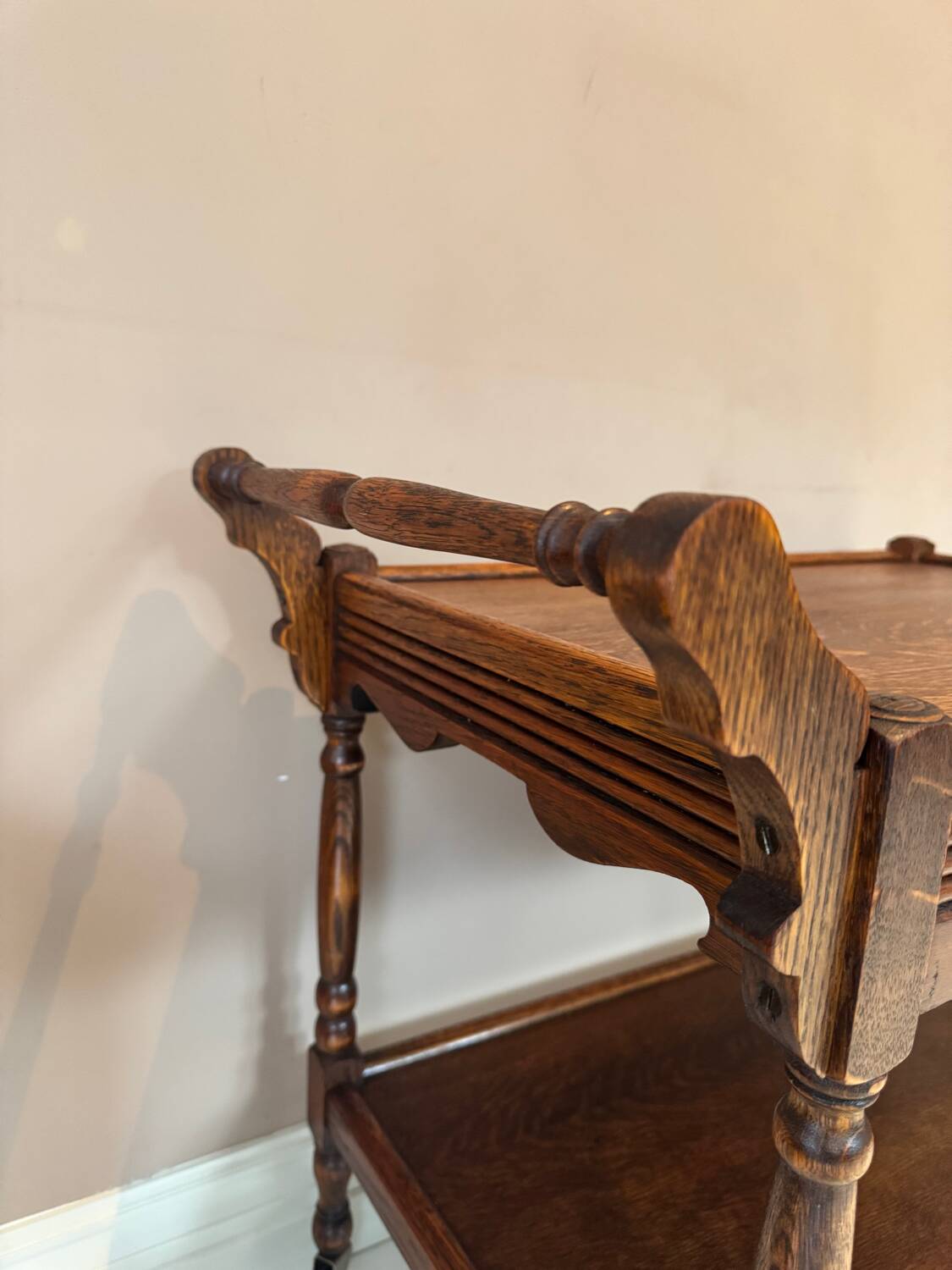 Oak Wooden bar trolley