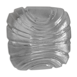 Plafonnier carré en verre granité / vintage années 60-70