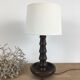 Pied de lampe en bois tourné des années 40-50