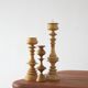 Bougeoirs Scandinaves en Bois, Set de 3