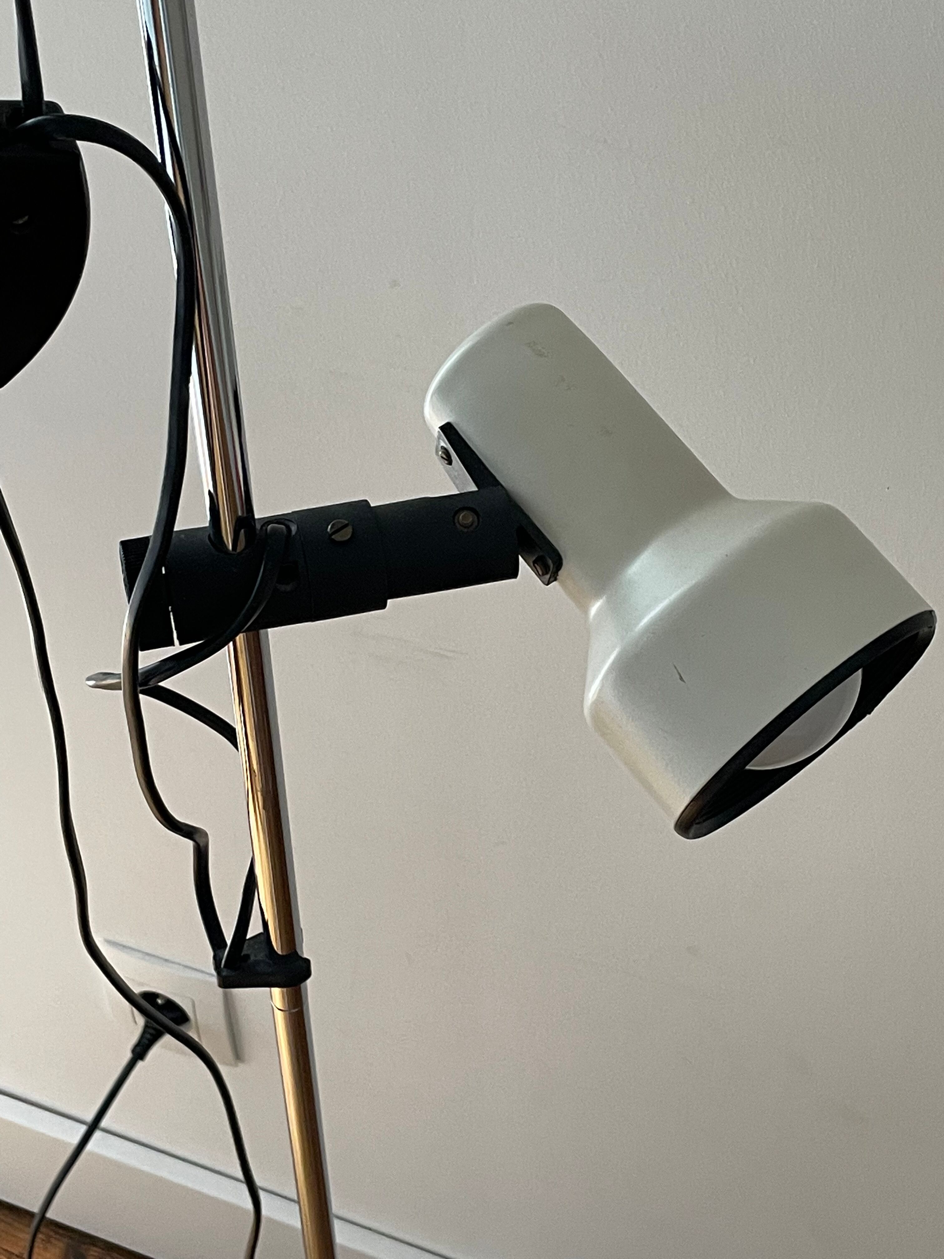Two-light floor lamp published by Hustadt Leuchten, 1970s