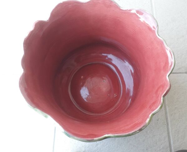 Cache-pot en barbotine