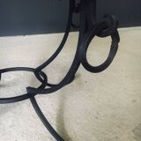 Rustic Oak and Wrought Iron Coffee Table, Belgium, 1950s