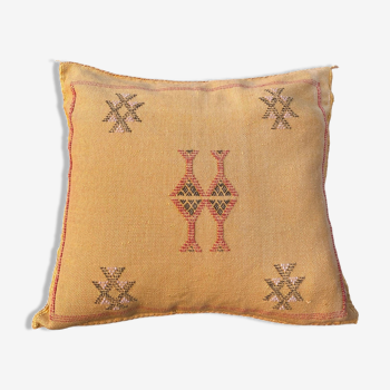 Oreiller en soie de cactus, coussin sabra marocain