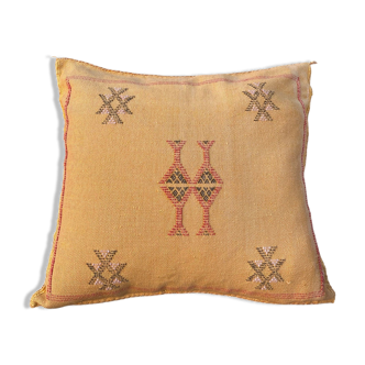 Oreiller en soie de cactus, coussin sabra marocain