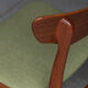 Set of 4 dining chairs by Schiønning & Elgaard with green seat