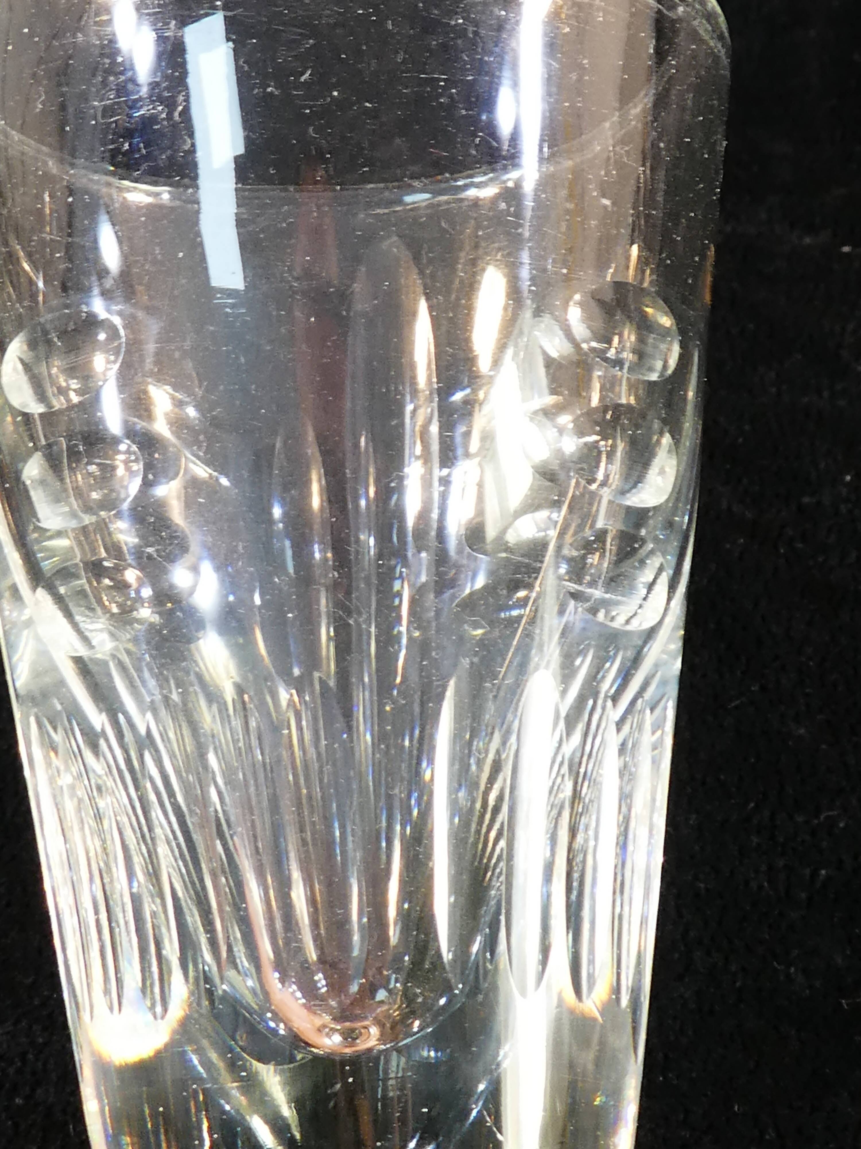 Old absinthe glass in blown and cut glass