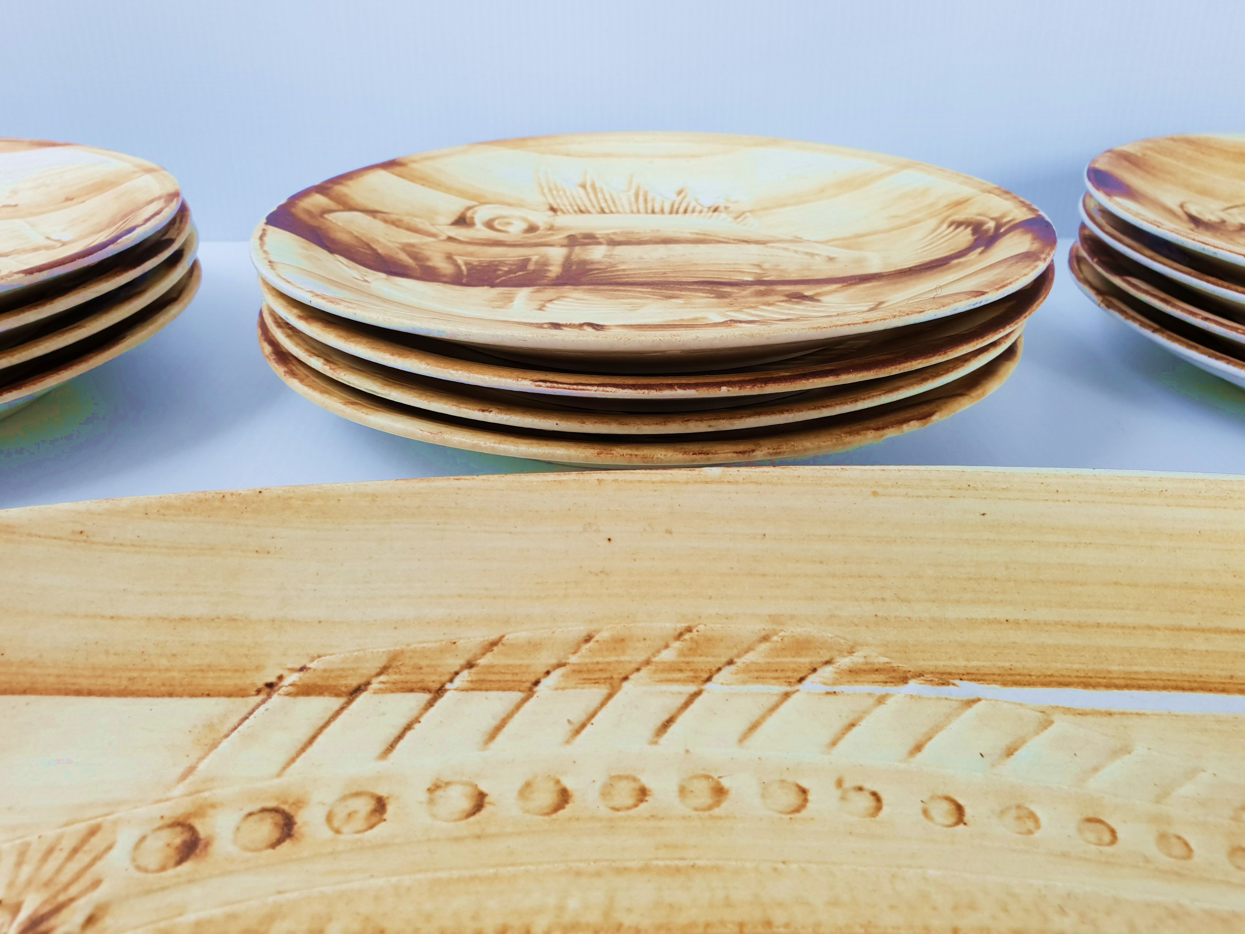 13-piece vintage fish service 1970