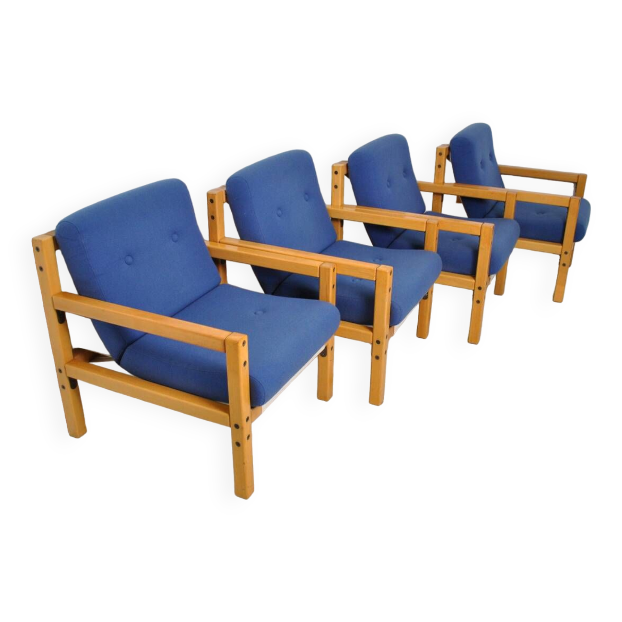 4 Flototto armchairs 1970