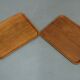 A set of 2 scandinavian teak trays from Silva from 1960s
