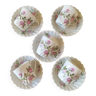 5 tasses et sous tasses en porcelaine Haviland : les roses