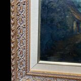 Painting on canvas, titled "Le bocage", signed