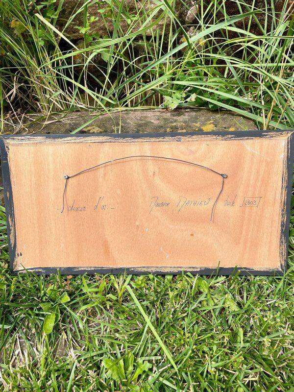 Painting "Chemin d'Or" 2003 - 45 x 23 cm