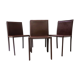Series of 4 Italian leather chairs