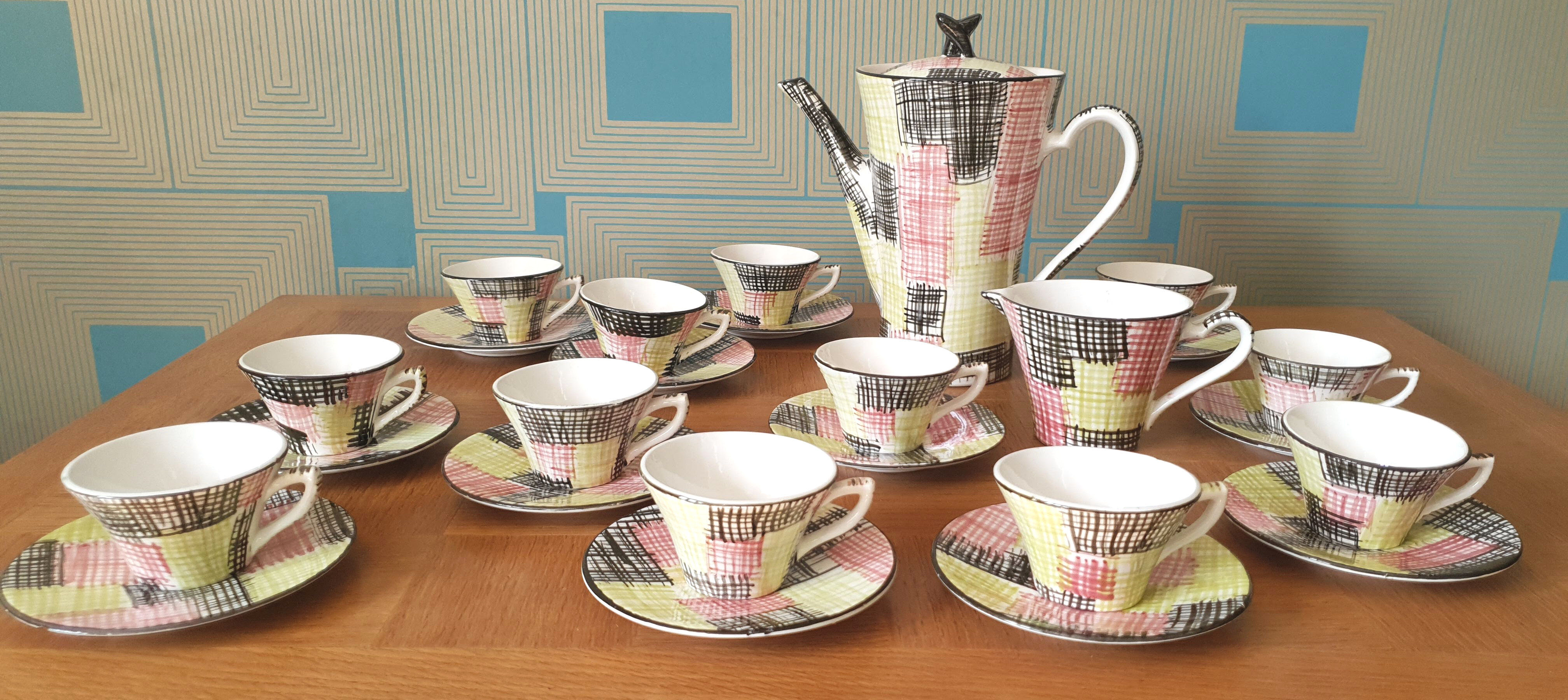 Vintage coffee service 70 Sarreguemines